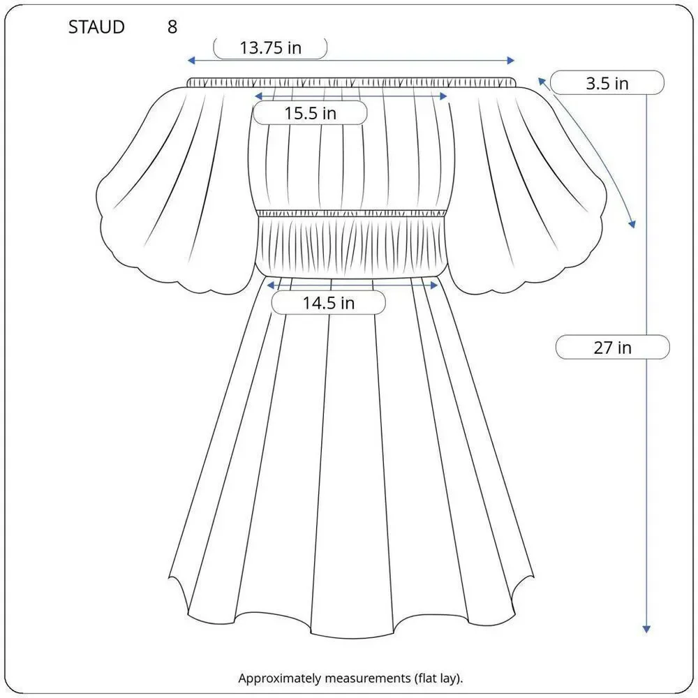 NWT STAUD Mini Elio Dress (Off Shoulder) - Picture 9 of 9